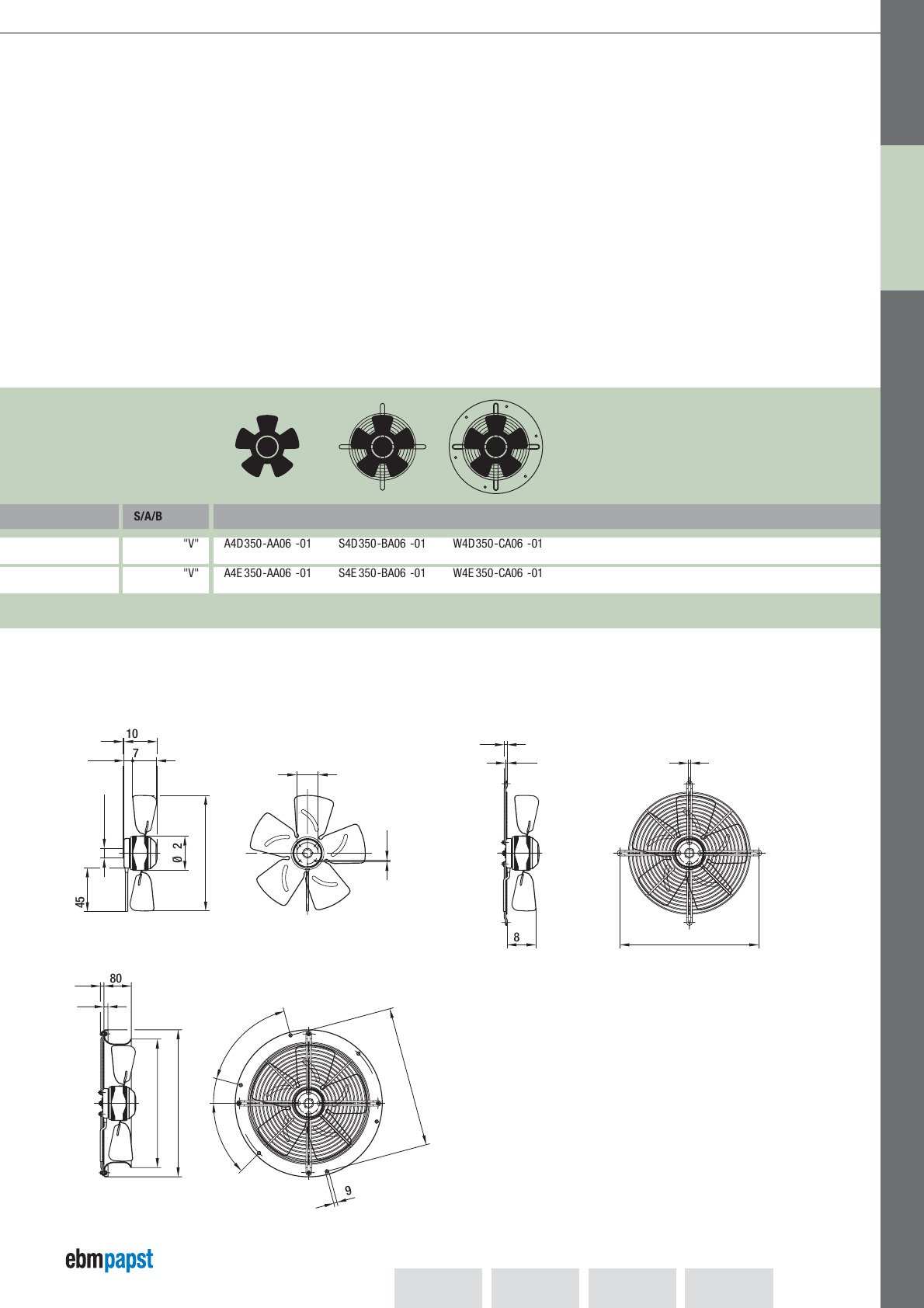 Axial Fans Catalog Datasheet by ebmpapst Inc. DigiKey Electronics